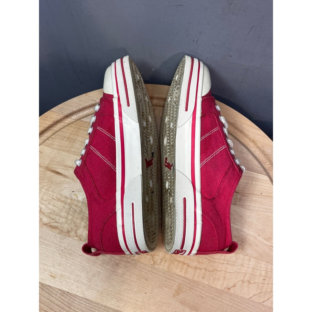 Bass Sneakers Womens 7.5 Red Zone Canvas Low Top Lace Up Casual Shoes - Picture 8 of 8